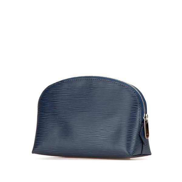 Pre-owned Louis Vuitton Epi Cosmetic Pouch Blue