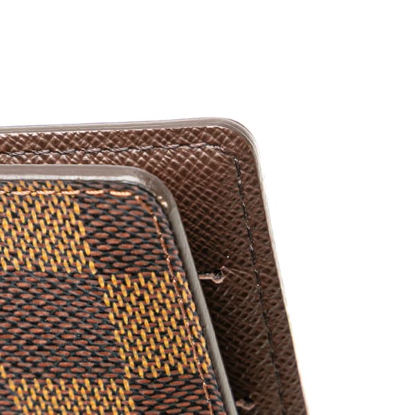 Pre-owned Louis Vuitton Damier Ebene Pocket Organizer Brown