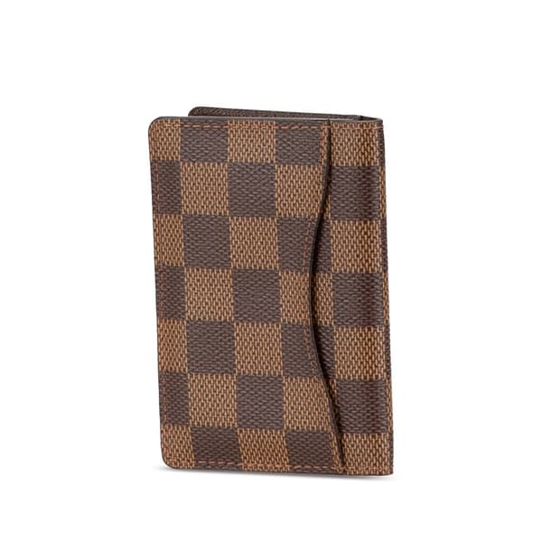 Pre-owned Louis Vuitton Damier Ebene Pocket Organizer Brown