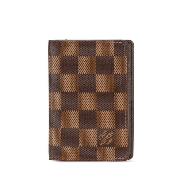 Pre-owned Louis Vuitton Damier Ebene Pocket Organizer Brown