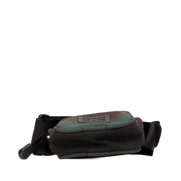 Pre-owned Chanel CC Sports Line Canvas and Nylon Arm Pouch Brown