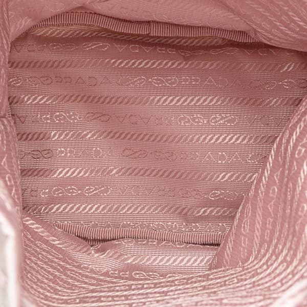 Pre-owned Prada Re Nylon Drawstring Pouch Pink