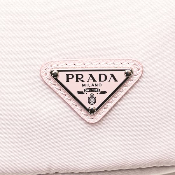 Pre-owned Prada Re Nylon Drawstring Pouch Pink