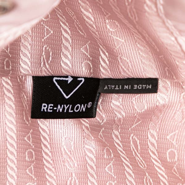 Pre-owned Prada Re Nylon Drawstring Pouch Pink