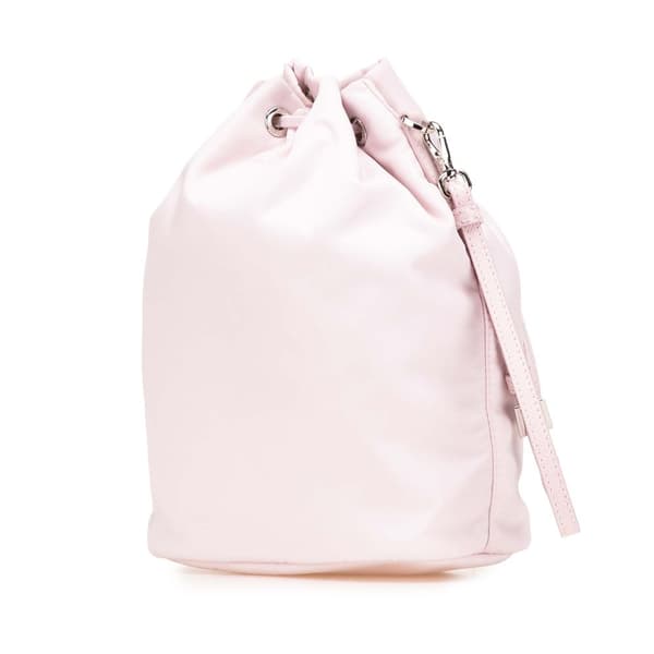 Pre-owned Prada Re Nylon Drawstring Pouch Pink