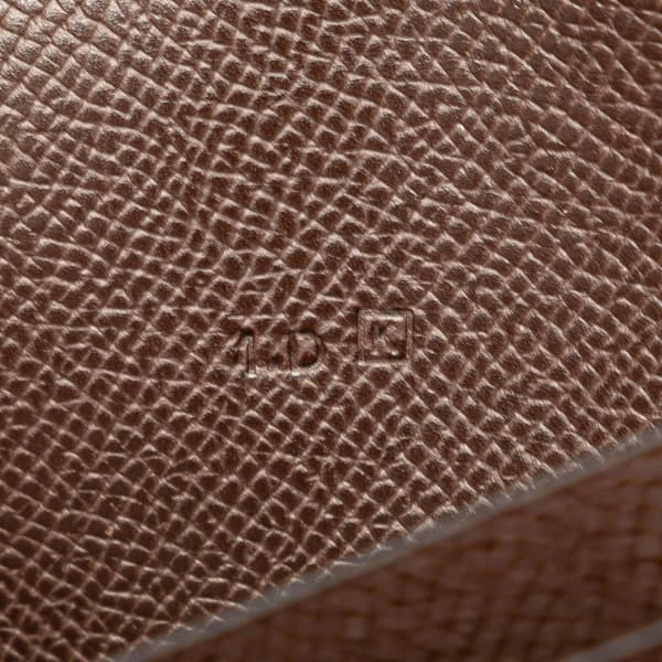 Pre-owned Hermès Epsom Citizen Twill Wallet Brown