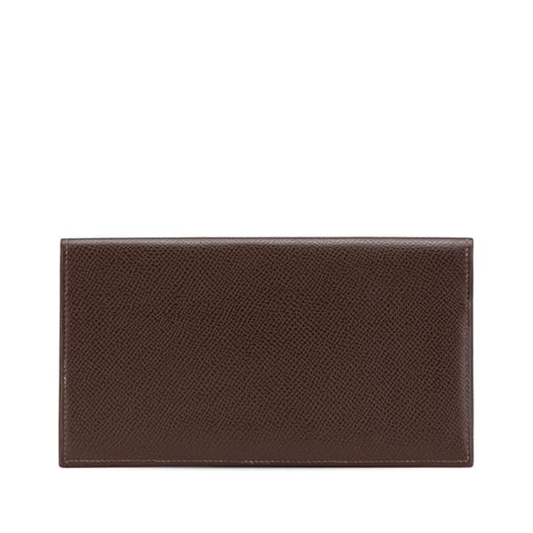 Pre-owned Hermès Epsom Citizen Twill Wallet Brown