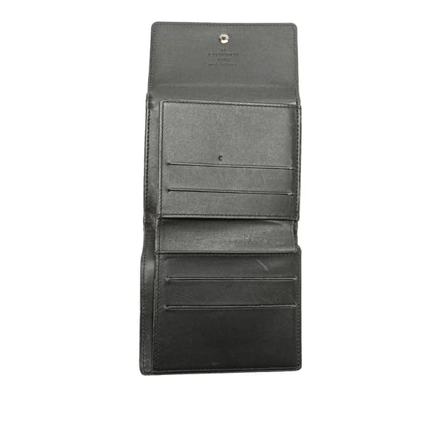 Pre-owned Louis Vuitton Monogram Mat Portefuille Elise Trifold Wallet Gray