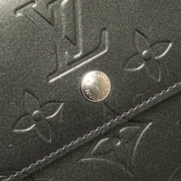Pre-owned Louis Vuitton Monogram Mat Portefuille Elise Trifold Wallet Gray