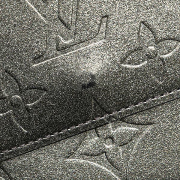 Pre-owned Louis Vuitton Monogram Mat Portefuille Elise Trifold Wallet Gray