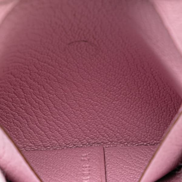 Pre-owned Hermès Chevre Mysore Bastia Coin Pouch Pink