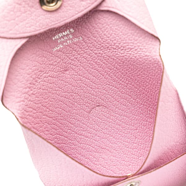 Pre-owned Hermès Chevre Mysore Bastia Coin Pouch Pink
