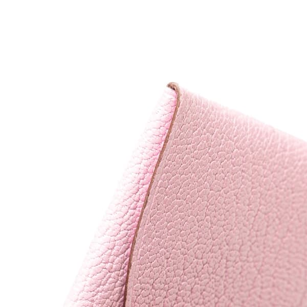 Pre-owned Hermès Chevre Mysore Bastia Coin Pouch Pink