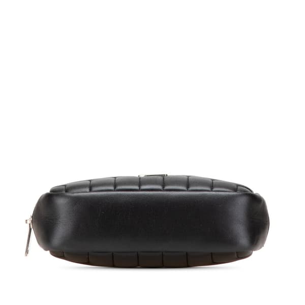 Pre-owned Saint Laurent Quilted Y Lambskin Monogram Loulou Cosmetic Case Black