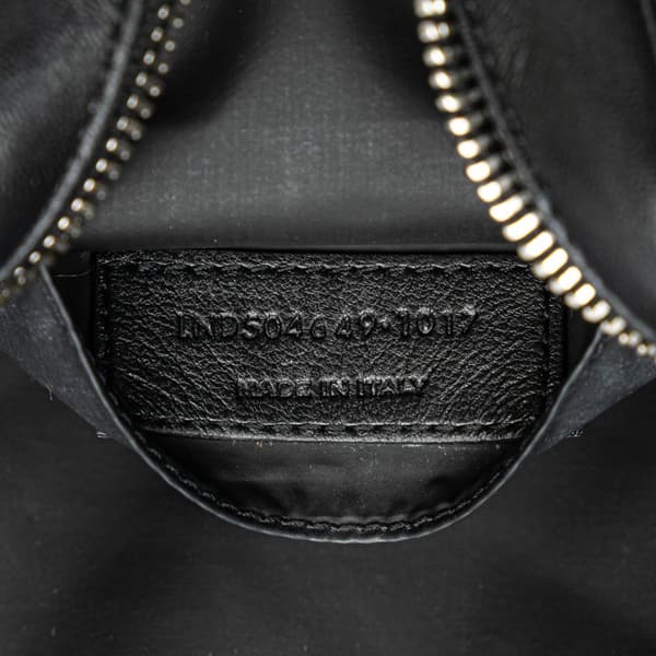 Pre-owned Saint Laurent Quilted Y Lambskin Monogram Loulou Cosmetic Case Black