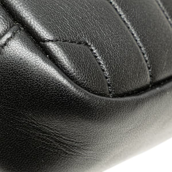 Pre-owned Saint Laurent Quilted Y Lambskin Monogram Loulou Cosmetic Case Black