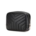 Miniatyrbilde 2 av 10: Pre-owned Saint Laurent Quilted Y Lambskin Monogram Loulou Cosmetic Case Black