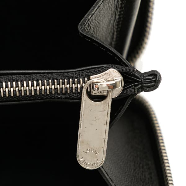 Pre-owned Louis Vuitton Monogram Mahina Zippy Wallet Black