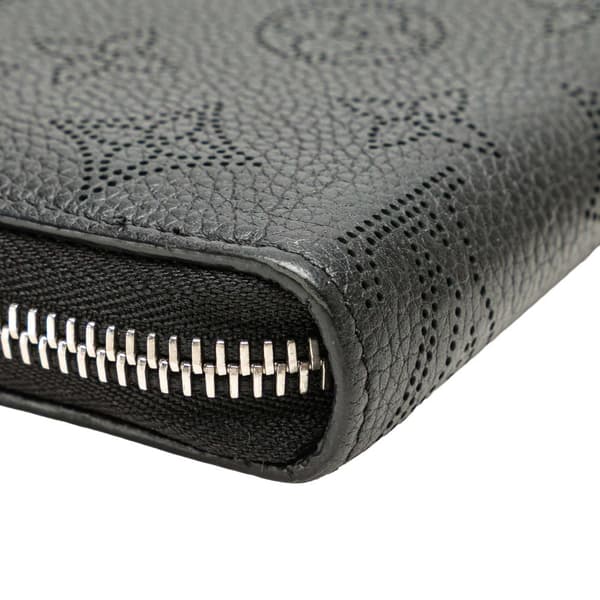 Pre-owned Louis Vuitton Monogram Mahina Zippy Wallet Black