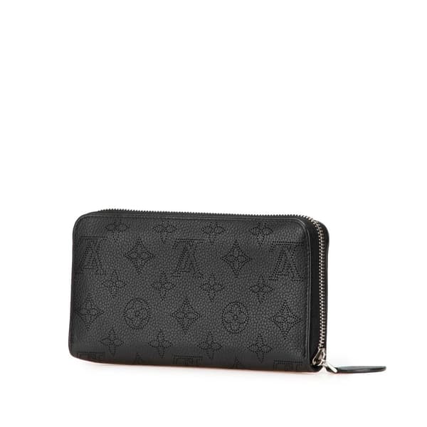 Pre-owned Louis Vuitton Monogram Mahina Zippy Wallet Black