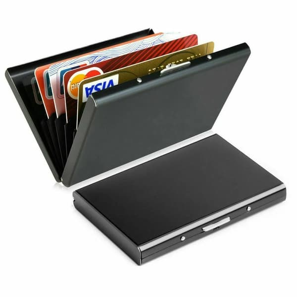 Kortholder i metal med RFID-blokering
