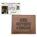 Miniatyrbild 1 av 3: Purse Set Pulp Fiction - Bad Mother Fucker med en kopia av Jules Winnfields licens. Brun läderväska,