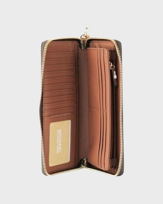 Michael Kors Jet Set Reseplånbok för kvinnor - Brun - 38613