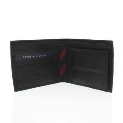 Plånbok - Tommy Hilfiger - Johnson - Oljigt läder - Svart - 13 x 9,5 cm