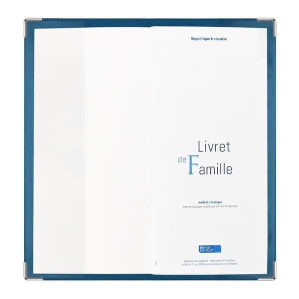 Familjebokfodral - CANOCEA - Petrolblå - PVC utsida - Fransk tillverkning - Unisex