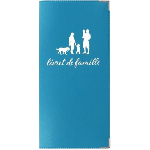 Familjebokfodral - CANOCEA - Petrolblå - PVC utsida - Fransk tillverkning - Unisex