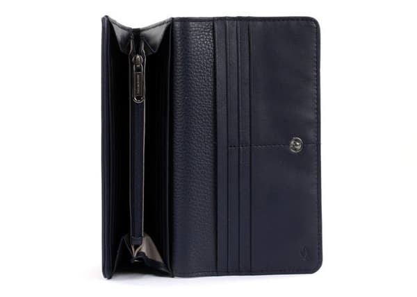 MANDARINA DUCK Blå läderväska för kvinnor - Mellow Leather L Purse L Klänning Blå 60618