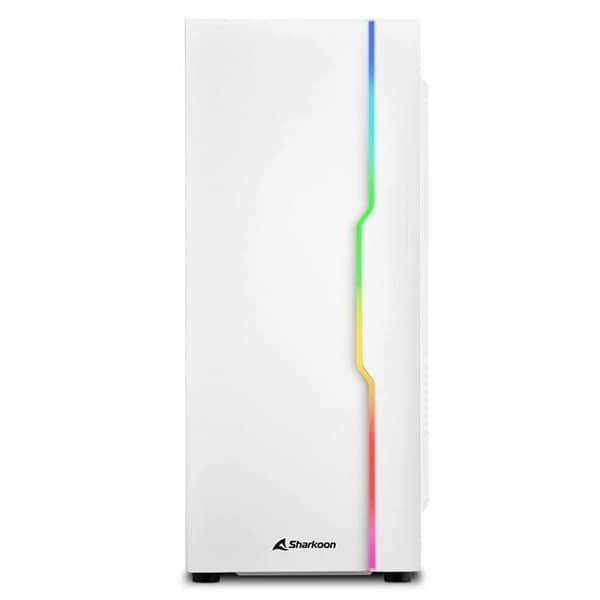 PC-chassi - Sharkoon - RGB Slider - Midi Tower - Härdat glas - Metall - Vit
