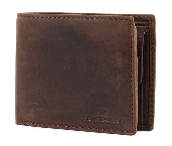 Handväska - TOM TAILOR - Ron Horisontell Plånbok 59990 - Läder - Brun - Anti-RFID