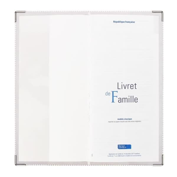Familjebokfodral - CANOCEA - Glittrande - Vit - PVC - Mått 21,80 cm x 10,50 cm
