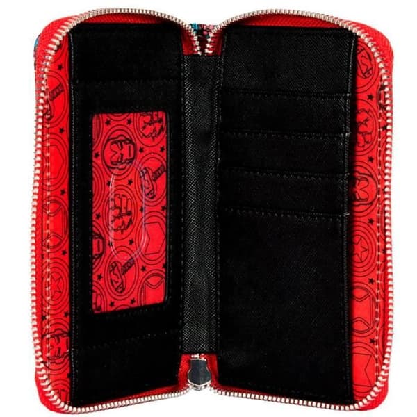 Avengers Floral Tattoo Wallet - LOUNGEFLY - Polyuretan - Svart