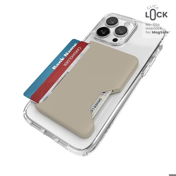 Speck ClickLock Plånbok för MagSafe - MagSafe Magnetic Wallet (Light Oak)
