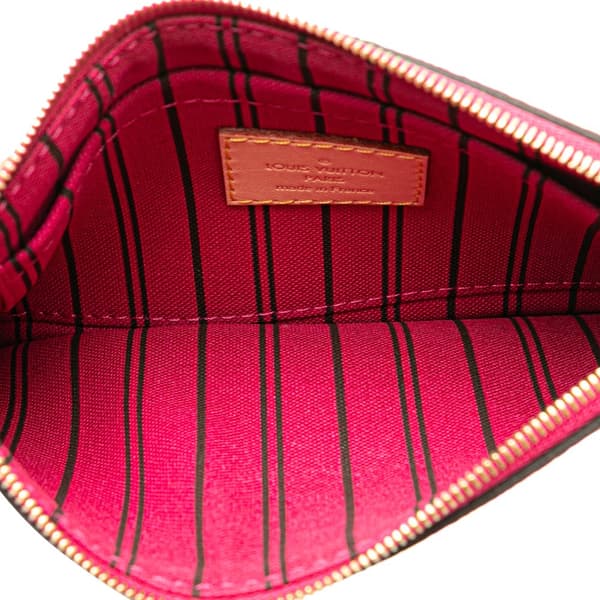 Pre-owned Louis Vuitton Monogram Neverfull Pouch Brown