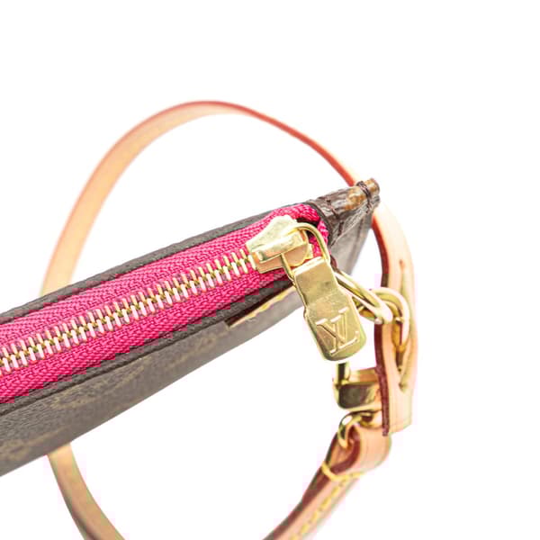 Pre-owned Louis Vuitton Monogram Neverfull Pouch Brown