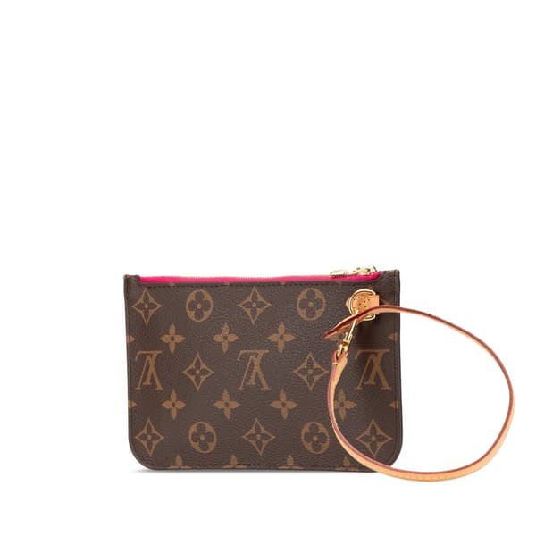 Pre-owned Louis Vuitton Monogram Neverfull Pouch Brown