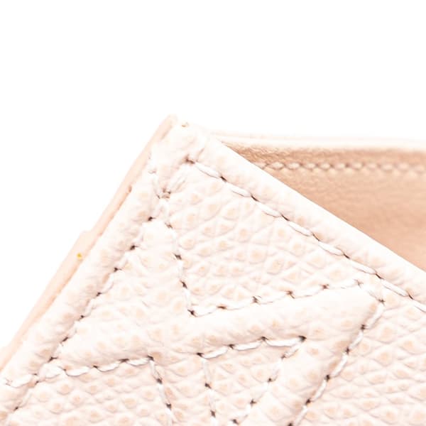 Pre-owned Dior Grained Calfskin Diorama Card Holder Pink