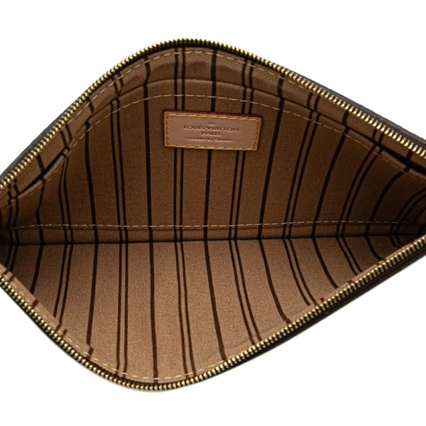 Pre-owned Louis Vuitton Monogram Neverfull Pouch Brown