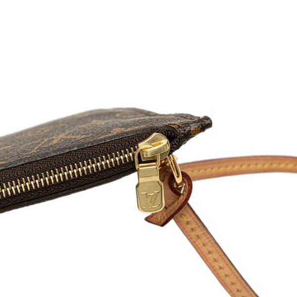 Pre-owned Louis Vuitton Monogram Neverfull Pouch Brown