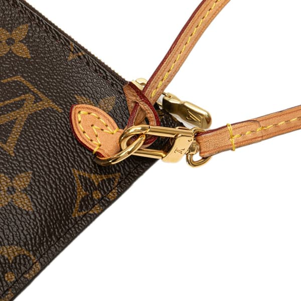 Pre-owned Louis Vuitton Monogram Neverfull Pouch Brown