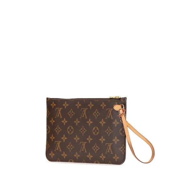Pre-owned Louis Vuitton Monogram Neverfull Pouch Brown