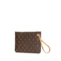 Miniatyrbilde 2 av 10: Pre-owned Louis Vuitton Monogram Neverfull Pouch Brown