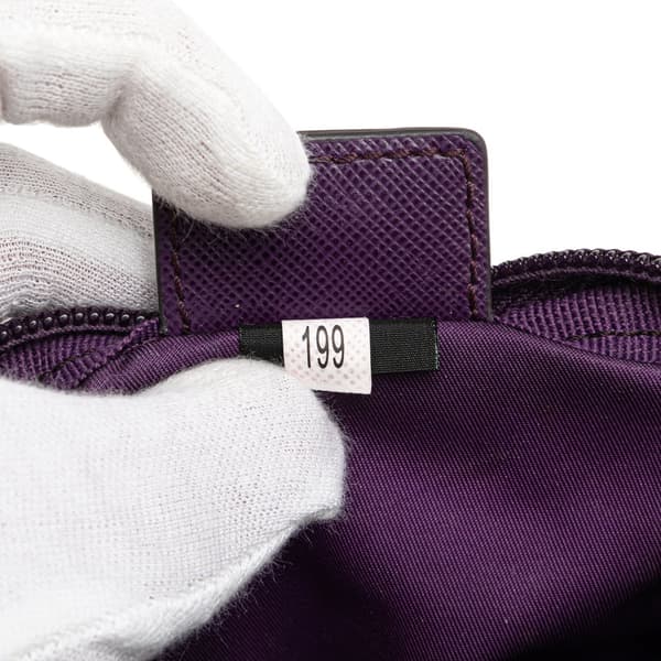Pre-owned Prada Tessuto Cosmetic Pouch Purple