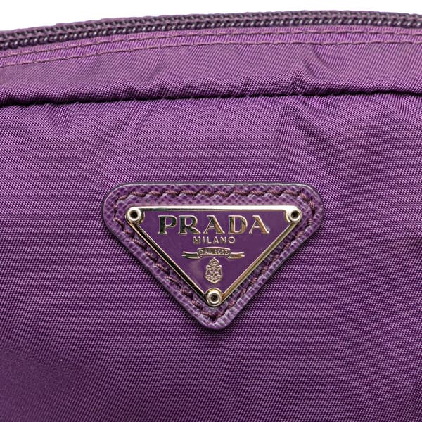 Pre-owned Prada Tessuto Cosmetic Pouch Purple