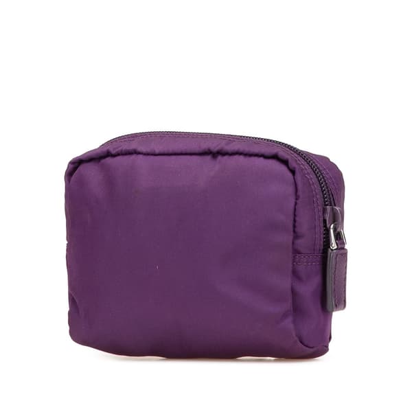 Pre-owned Prada Tessuto Cosmetic Pouch Purple