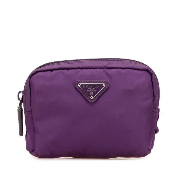 Pre-owned Prada Tessuto Cosmetic Pouch Purple
