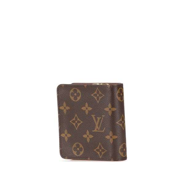 Pre-owned Louis Vuitton Monogram Bifold Compact Wallet Brown